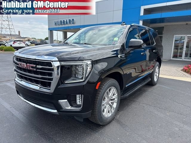 2023 GMC Yukon SLT in Onyx Black — front three-quarter view