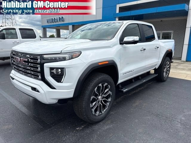 2026 GMC Canyon Denali in Summit White — front three-quarter view