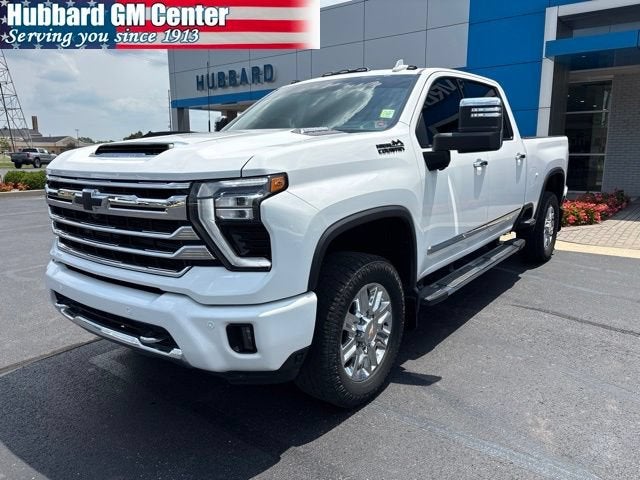 2024 Chevrolet Silverado 3500 HD High Country in Summit White — front three-quarter view