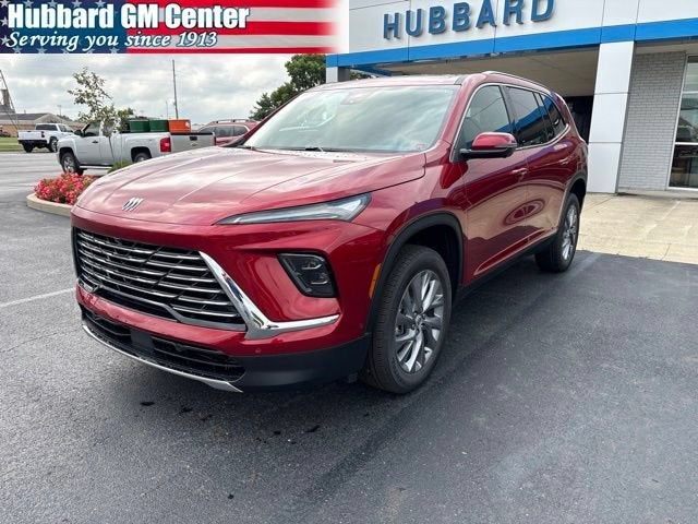2026 Buick Enclave Preferred in Cherry Red Tintcoat — front three-quarter view