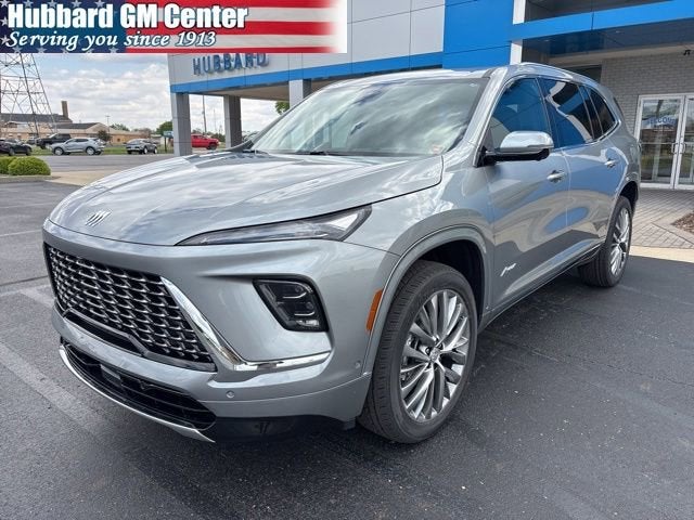 2026 Buick Enclave Avenir in Moonstone Gray Metallic — front three-quarter view