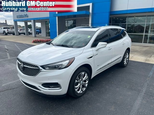 2020 Buick Enclave Avenir in White Frost Tricoat — front three-quarter view