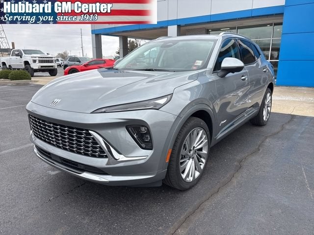 2026 Buick Envision Avenir in Moonstone Gray Metallic — front three-quarter view